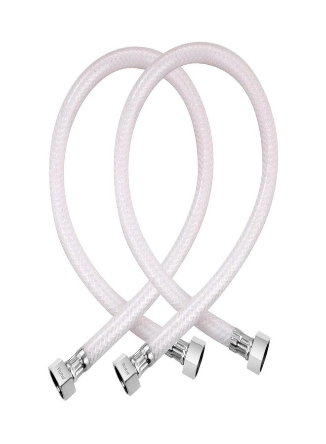 Bath Bliss BATHBLISS 24" Inches White PVC Connection Pipe Suitable for Water Heater Geysers, Countertop Faucets, Wash Basin, Kitchen Sinks (Pack of 2) (24"INCH) - Image 1